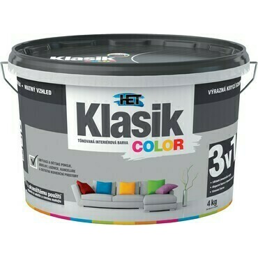 Malba interiérová HET Klasik Color šedý břidlicový, 4 kg