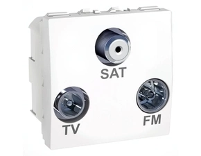 Zásuvka anténní koncová Schneider Unica TV/R/SAT F-konektor polar