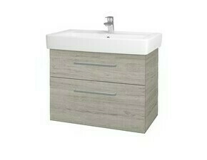 Skříňka umyvadlová Dřevojas Q MAX SZZ2 80 Oregon/Oregon vč. umyvadla Q