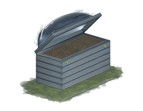 Záhon zahradní s pařeništěm KAROTEN výška 75 cm 80×130 cm