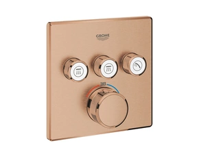 Baterie podomítková termostatická Grohe Grohtherm SmartControl 3-cestná kartáčovaný Warm Sunset 29126DL0