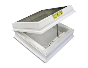 Světlík plochý otevíravý DEKLIGHT BOX ACG/OPE/EL dvojsklo manžeta 15 cm 60×60 cm