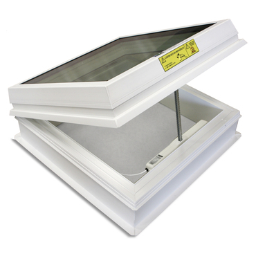 Světlík plochý otevíravý DEKLIGHT BOX ACG/OPE/EL dvojsklo manžeta 15 cm 120×120 cm