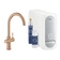 Baterie dřezová stojánková Grohe Blue Home s chladícím zařízením a filtrací, výpusť C kartáčovaný Warm Sunset