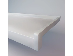 Parapet venkovní hliníkový Paramont š. 195 mm bílá