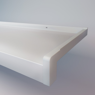 Parapet venkovní hliníkový Paramont š. 210 mm bílá