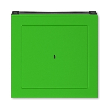 Kryt spínač kartový s průzorem ABB Levit zelená, kouřová černá