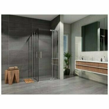 Kout sprchový Lansanit Brix HRY 890×890 mm chrom/čiré sklo