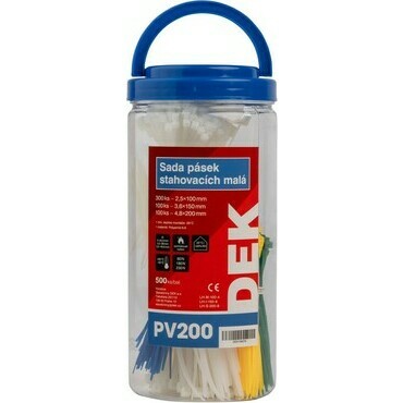 Páska stahovací sada DEK PV200 mix barev 500 ks