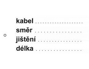 Štítek na kabel