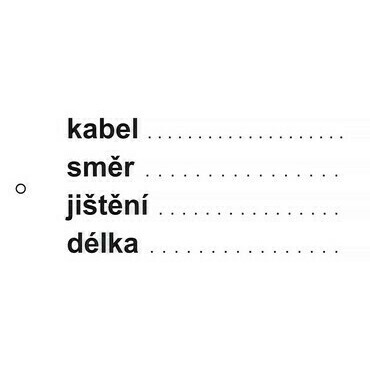 Štítek na kabel