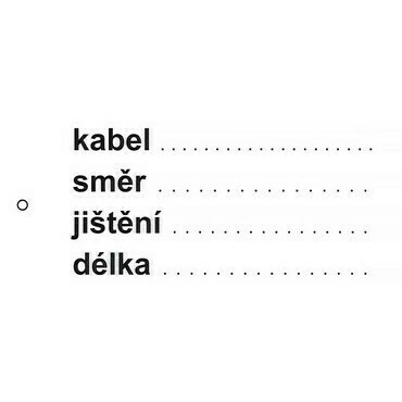 Štítek na kabel