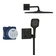 Systém sprchový termostatický Grohe Grohtherm SmartControl s hlavovou sprchou Mono 310 Cube phantom black 34865KF0