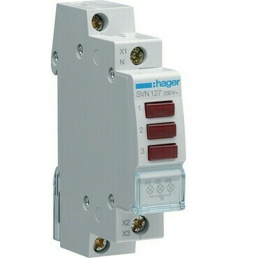 Kontrolka LED trojnásobná Hager SVN127