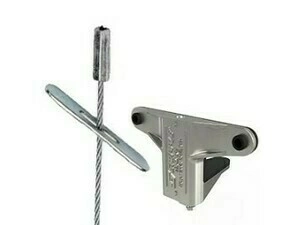 Závěs spodní rohový Gripple 2 k potrubí vzduchotechniky – průchozí kotva – trapé 1 m