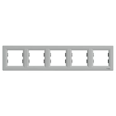 Rámeček Schneider Electric Asfora pětinásobná aluminium