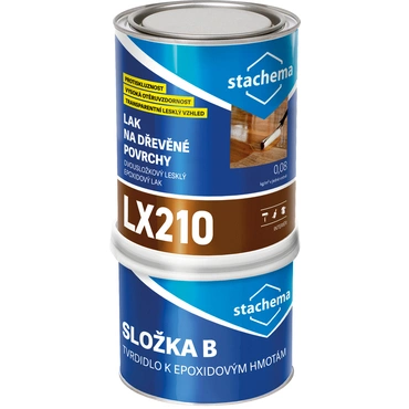 Lak na dřevěné povrchy Stachema LX210 lesk set 0,75 l