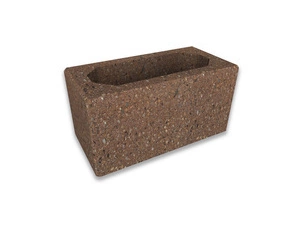 Tvárnice plotová hladká CS Blok 20 hnědá 200×400×200 mm