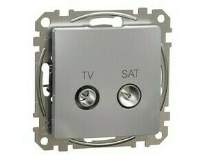 Zásuvka anténní koncová Schneider Sedna Design TV/SAT 7 dB aluminium