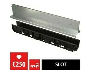 Žlab venkovní štěrbinový Alca AVZ101-R124 se symetrickým nástavcem 160 mm, pozink
