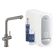 Baterie dřezová stojánková Grohe Blue Home s chladícím zařízením a filtrací, výpusť L kartáčovaný Hard Graphite