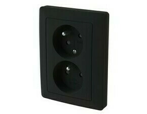 Zásuvka 230 V dvojnásobná ABB Zoni matná černá