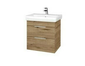 Skříňka umyvadlová Dřevojas PROJECT BENEFIT SZZ2 60 dub herkules/dub herkules vč. umyvadla Q