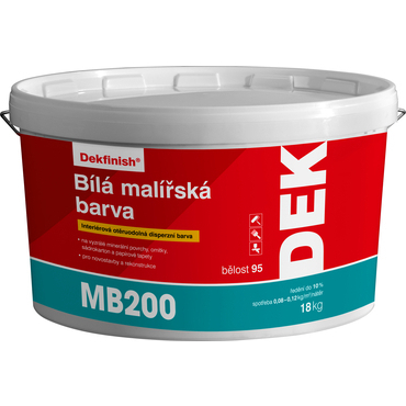 Malba interiérová DEK MB200 bílá, 18 kg