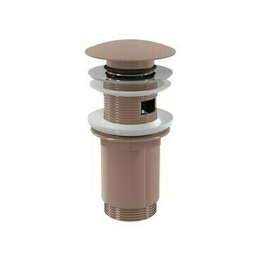 Výpust umyvadlová Click/Clack Alca A392-RG-B 5/4" s přepadem, velká zátka RED GOLD-kartáčovaný mat