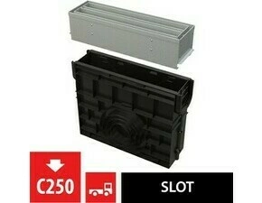 Vpust venkovní štěrbinová Alca AVZ101R-R123R se symetrickým revizním nástavcem 100 mm, pozink