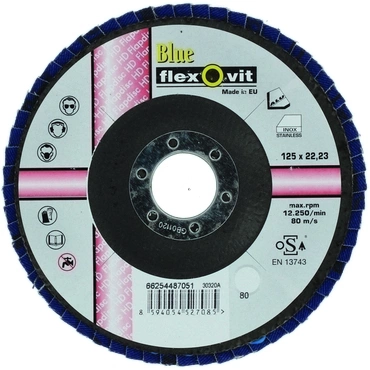 Kotouč brusný lamelový Flexovit Blue R828 150×22,23 mm 80