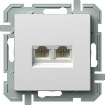 Zásuvka telefonní TEM Logiq 2× RJ11 bílá