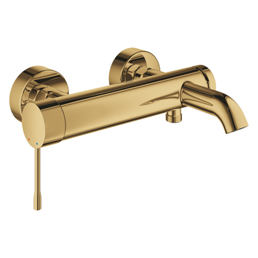 Baterie vanová nástěnná Grohe Essence 150 mm, Cool Sunrise s přepínačem 25250GL1