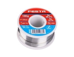Drát pájecí trubičkový Festa průměr 1 mm 100 g