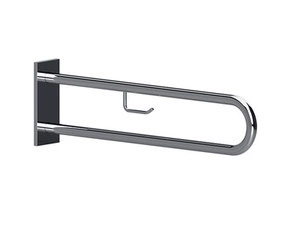 Madlo podpěrné ve tvaru U Bemeta Help s držákem TP 850 mm s krytkou nerez lesklý