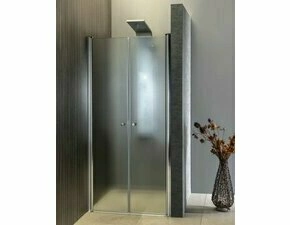 Dveře sprchové Aqualine Pilot 1 000 mm chrom/brick sklo