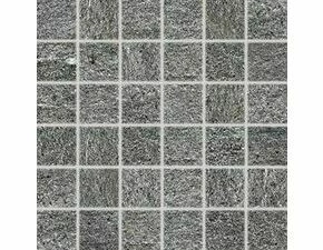 Mozaika Rako Quarzit 5×5 cm (set 30×30 cm) tmavě šedá DDM06738