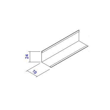 Profil obvodový AMF Ventatec pro kazetové podhledy (19×24×3000 mm)