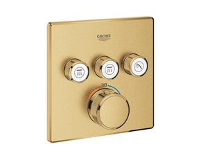 Baterie podomítková termostatická Grohe Grohtherm SmartControl 3-cestná kartáčovaný Cool Sunrise 29126GN0