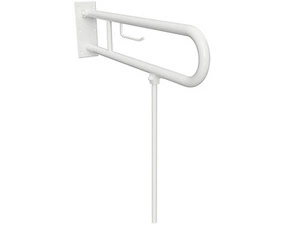 Úchyt sklopný ve tvaru U Bemeta Help s opěrnou nohou a držákem TP 750 mm bez krytky bílá