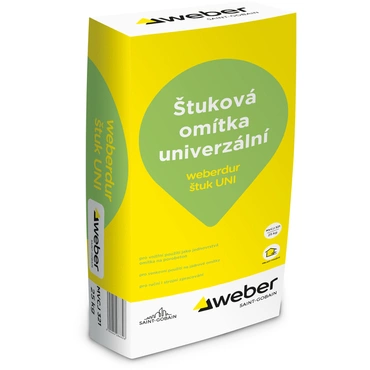 Omítka štuková weberdur štuk UNI 25 kg