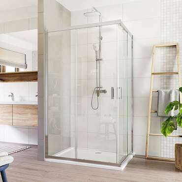 Kout sprchový Mereo Lima CK83433K 1 100×1 000 mm chrom/čiré sklo