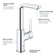 Baterie umyvadlová stojánková Grohe Lineare velikost L chrom 23296001