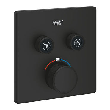 Baterie podomítková termostatická Grohe Grohtherm SmartControl 2-cestná phantom black 102166KF00