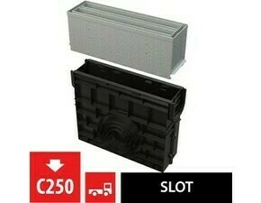 Vpust venkovní štěrbinová Alca AVZ101R-R124R se symetrickým revizním nástavcem 160 mm, pozink