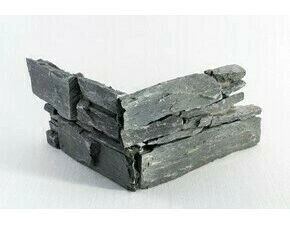 Obklad kamenný lepený DEKSTONE N 3003 Black Slate břidlice rohový 150×(250+300) mm hrubý