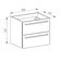 Skříňka s umyvadlem EBS Pure Slim 810×550×460 mm bílá lesk/dub Arlington PURESL81D