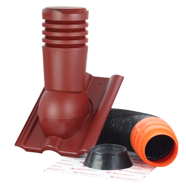 Komplet odvětrací Betonpres DN150 červenohnědá