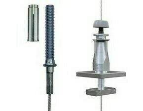 Závěs lankový nosníkový Gripple 2 M8, závitový kolík s kotvou 1 m