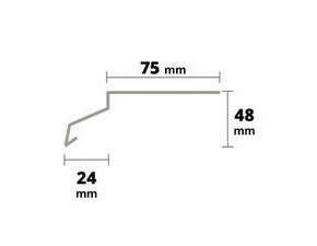 Profil balkónový přímý Retek nerez 2 m